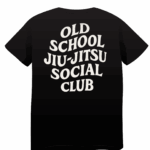 camiseta oversized old school jiu jitsu social club preta costas